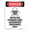 Signmission Safety Sign, OSHA Danger, 18" Height, Rigid Plastic, Portrait, P-1218-V-2036 OS-DS-P-1218-V-2036